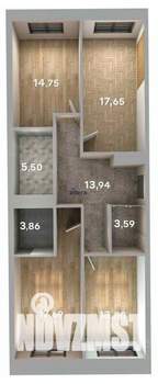 3-к квартира, вторичка, 91м2, 5/20 этаж