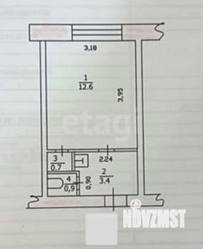 Студия квартира, вторичка, 18м2, 2/5 этаж