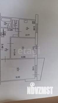 2-к квартира, вторичка, 53м2, 2/9 этаж