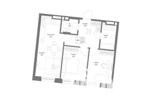 3-к квартира, строящийся дом, 67м2, 1/4 этаж