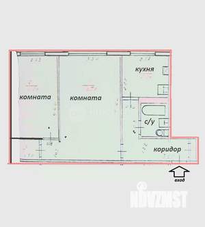 2-к квартира, вторичка, 48м2, 2/5 этаж
