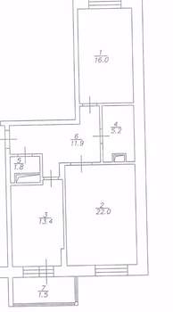 2-к квартира, вторичка, 70м2, 6/19 этаж