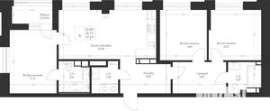 3-к квартира, вторичка, 77м2, 7/23 этаж