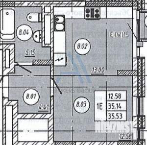 1-к квартира, вторичка, 36м2, 4/8 этаж
