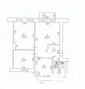 3-к квартира, вторичка, 60м2, 2/3 этаж