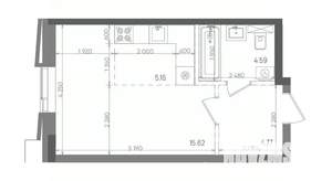 Студия квартира, вторичка, 30м2, 3/14 этаж