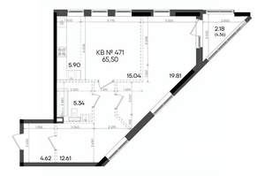 2-к квартира, вторичка, 66м2, 17/23 этаж