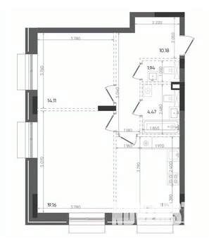 2-к квартира, вторичка, 62м2, 14/14 этаж