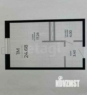 1-к квартира, вторичка, 25м2, 5/20 этаж