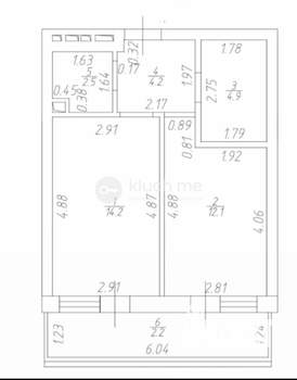 1-к квартира, вторичка, 43м2, 18/20 этаж