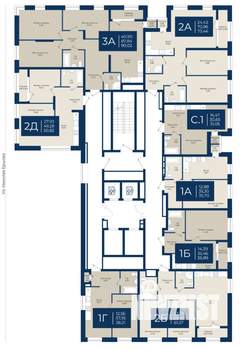 2-к квартира, вторичка, 51м2, 16/20 этаж