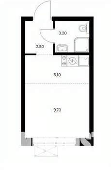 Студия квартира, вторичка, 21м2, 12/12 этаж