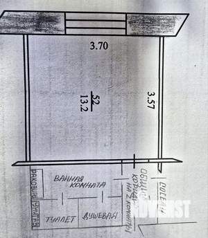 1-к квартира, вторичка, 17м2, 6/9 этаж