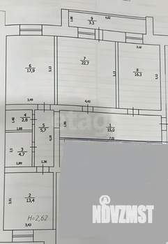 3-к квартира, вторичка, 99м2, 5/10 этаж