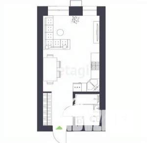 Студия квартира, вторичка, 9м2, 2/3 этаж