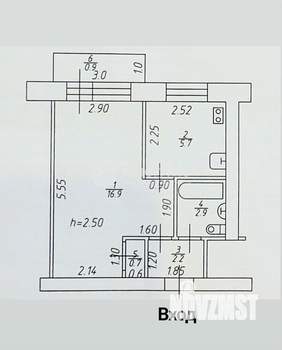 1-к квартира, вторичка, 28м2, 4/5 этаж