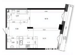 2-к квартира, вторичка, 61м2, 2/19 этаж