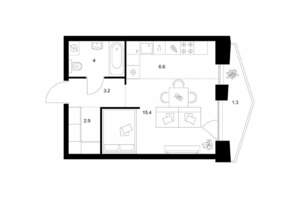 1-к квартира, вторичка, 33м2, 5/15 этаж