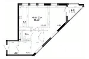 2-к квартира, вторичка, 66м2, 5/23 этаж