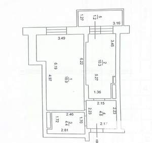 1-к квартира, вторичка, 38м2, 15/19 этаж