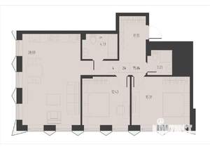 2-к квартира, вторичка, 76м2, 3/4 этаж