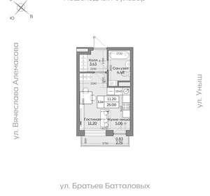 1-к квартира, вторичка, 25м2, 8/24 этаж