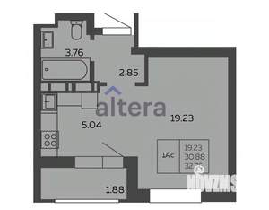 Студия квартира, вторичка, 31м2, 2/12 этаж