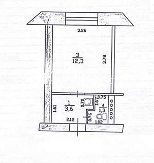Студия квартира, вторичка, 17м2, 2/5 этаж