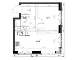 1-к квартира, вторичка, 37м2, 3/17 этаж