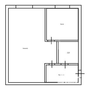 1-к квартира, вторичка, 33м2, 5/5 этаж