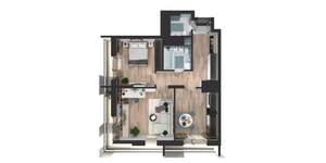 2-к квартира, вторичка, 61м2, 22/24 этаж
