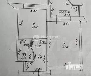 1-к квартира, вторичка, 45м2, 3/7 этаж