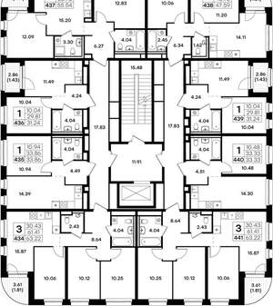 3-к квартира, вторичка, 63м2, 5/9 этаж