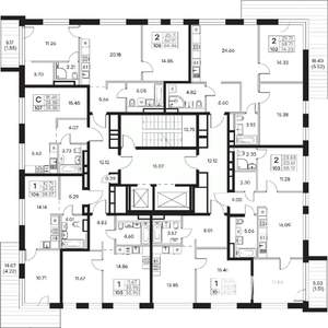 2-к квартира, вторичка, 55м2, 3/8 этаж
