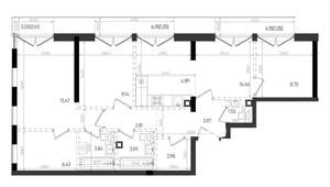3-к квартира, вторичка, 84м2, 5/8 этаж