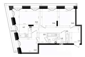 3-к квартира, вторичка, 84м2, 9/19 этаж