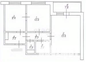 2-к квартира, вторичка, 47м2, 3/14 этаж