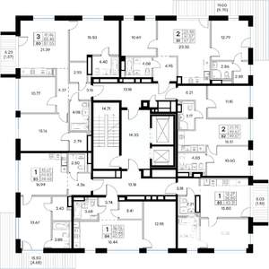 2-к квартира, вторичка, 67м2, 7/8 этаж