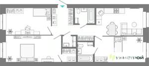 3-к квартира, вторичка, 87м2, 5/10 этаж