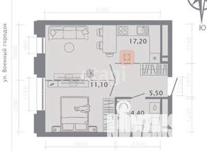 1-к квартира, вторичка, 38м2, 10/25 этаж