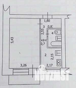 1-к квартира, вторичка, 21м2, 3/9 этаж