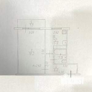 1-к квартира, вторичка, 33м2, 5/5 этаж
