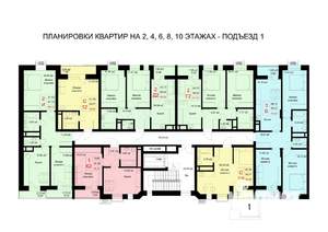 2-к квартира, строящийся дом, 51м2, 8/10 этаж