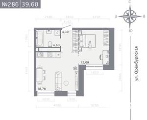 1-к квартира, вторичка, 40м2, 2/25 этаж