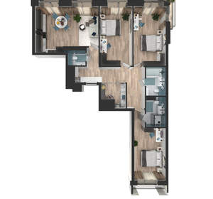 3-к квартира, вторичка, 98м2, 6/24 этаж