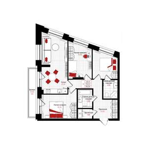 3-к квартира, вторичка, 81м2, 11/25 этаж