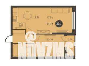 2-к квартира, вторичка, 51м2, 8/26 этаж