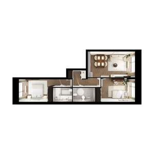 2-к квартира, вторичка, 63м2, 2/14 этаж