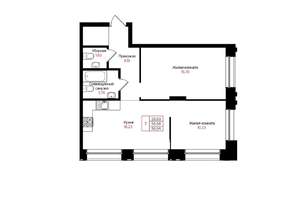 2-к квартира, вторичка, 57м2, 8/25 этаж