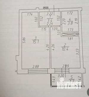 1-к квартира, вторичка, 33м2, 6/7 этаж